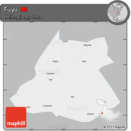 Gray Map of Fuyu, single color outside