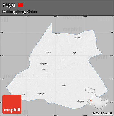 Gray Map of Fuyu, single color outside