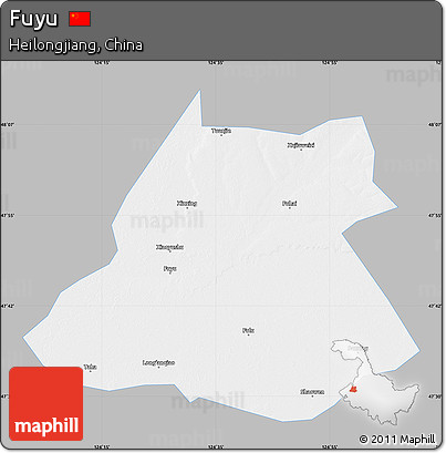 Gray Map of Fuyu, single color outside