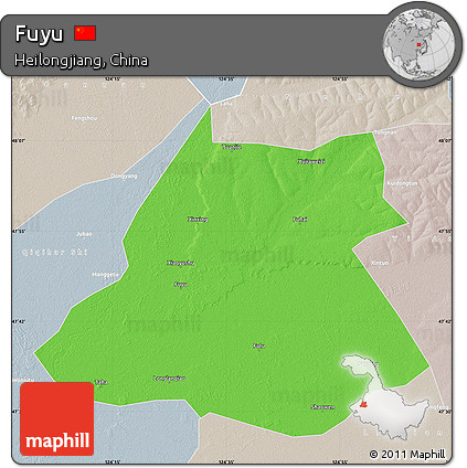Political Map of Fuyu, lighten, semi-desaturated