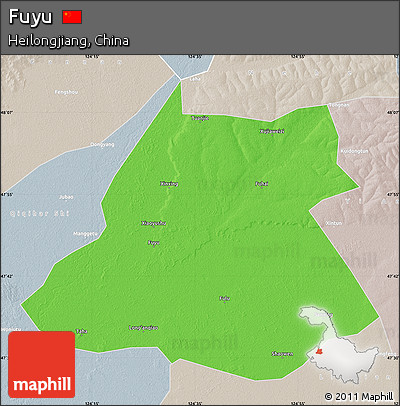 Political Map of Fuyu, lighten, semi-desaturated