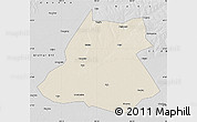 Shaded Relief Map of Fuyu, desaturated