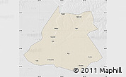 Shaded Relief Map of Fuyu, lighten, desaturated
