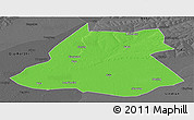 Political Panoramic Map of Fuyu, darken, desaturated