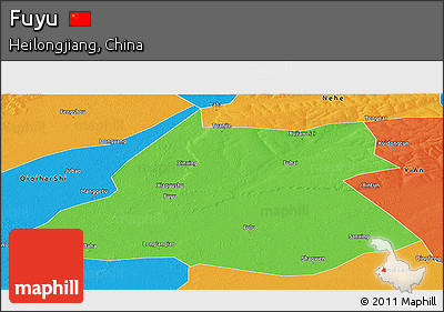 Political Panoramic Map of Fuyu