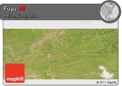 Satellite Panoramic Map of Fuyu