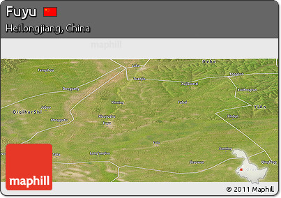 Satellite Panoramic Map of Fuyu