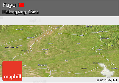 Satellite Panoramic Map of Fuyu
