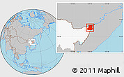 Gray Location Map of Fuyuan, highlighted parent region