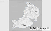Gray 3D Map of Hailin, single color outside