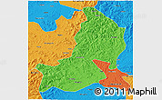 Political 3D Map of Hailin