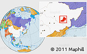 Political Location Map of Hailin, highlighted country
