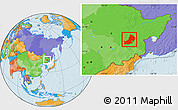 Political Location Map of Hailin