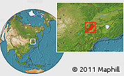 Satellite Location Map of Hailin