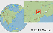 Savanna Style Location Map of Hailin
