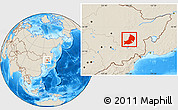 Shaded Relief Location Map of Hailin
