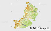 Physical Map of Hailin, single color outside