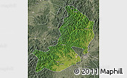 Satellite Map of Hailin, semi-desaturated