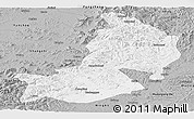 Gray Panoramic Map of Hailin