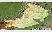 Physical Panoramic Map of Hailin, darken
