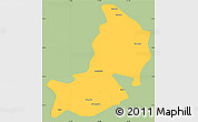 Savanna Style Simple Map of Hailin, single color outside