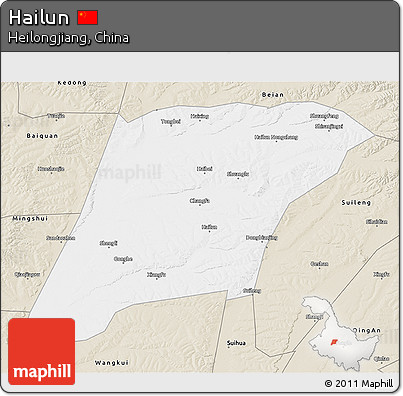 Classic Style 3D Map of Hailun