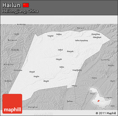Gray 3D Map of Hailun