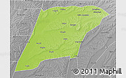 Physical 3D Map of Hailun, desaturated