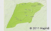Physical 3D Map of Hailun, lighten