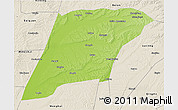 Physical 3D Map of Hailun, shaded relief outside