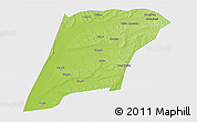 Physical 3D Map of Hailun, single color outside