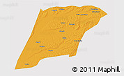 Political 3D Map of Hailun, cropped outside