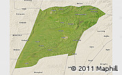 Satellite 3D Map of Hailun, shaded relief outside