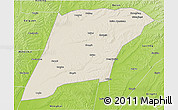 Shaded Relief 3D Map of Hailun, physical outside