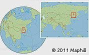 Savanna Style Location Map of Hailun, within the entire country