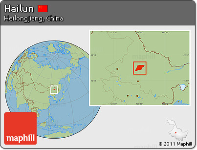 Savanna Style Location Map of Hailun