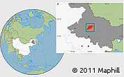 Savanna Style Location Map of Hailun, highlighted country, highlighted parent region