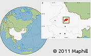 Savanna Style Location Map of Hailun, highlighted country