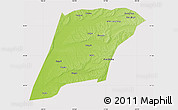 Physical Map of Hailun, cropped outside