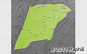 Physical Map of Hailun, darken, desaturated