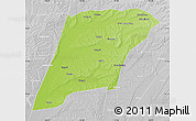 Physical Map of Hailun, lighten, desaturated