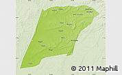 Physical Map of Hailun, lighten