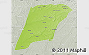 Physical Map of Hailun, lighten, semi-desaturated