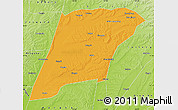 Political Map of Hailun, physical outside