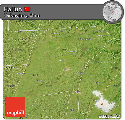 Satellite Map of Hailun