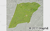 Satellite Map of Hailun, lighten, semi-desaturated