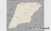 Shaded Relief Map of Hailun, darken, desaturated