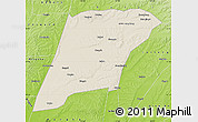 Shaded Relief Map of Hailun, physical outside