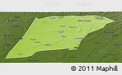 Physical Panoramic Map of Hailun, darken