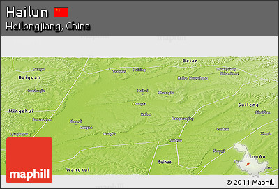 Physical Panoramic Map of Hailun